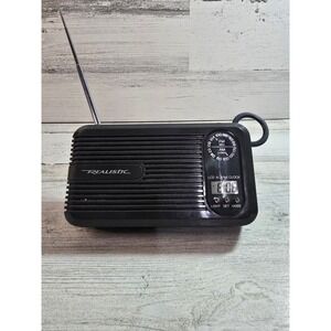 Realistic 12-1571 Portable AM/FM Radio LCD Alarm Clock Vintage RadioShack Black